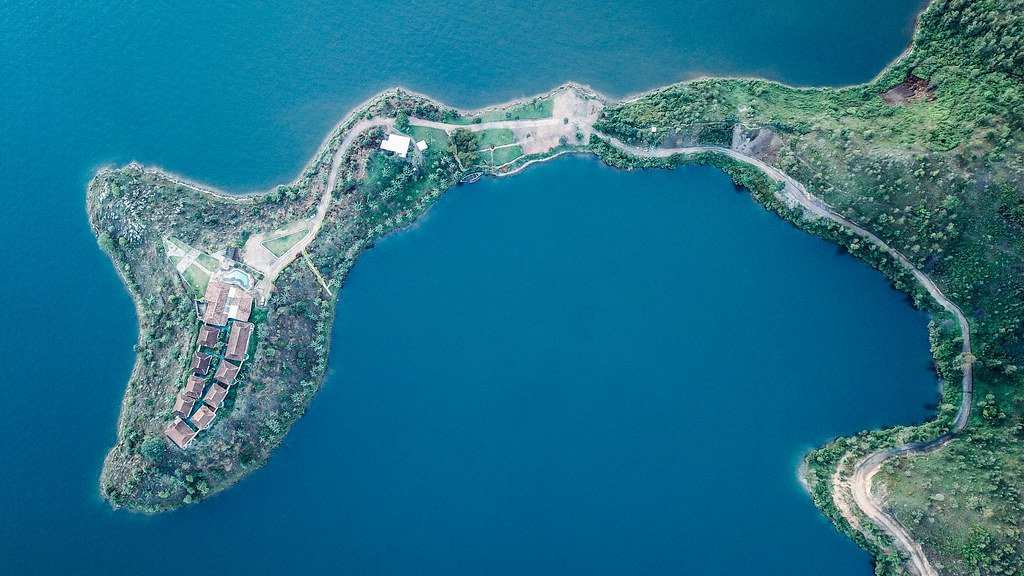 Aerial view of Lake Kivu